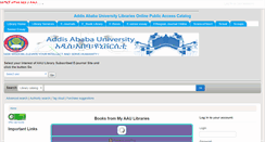 Desktop Screenshot of libcat.aau.edu.et