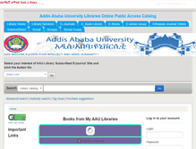 Tablet Screenshot of libcat.aau.edu.et